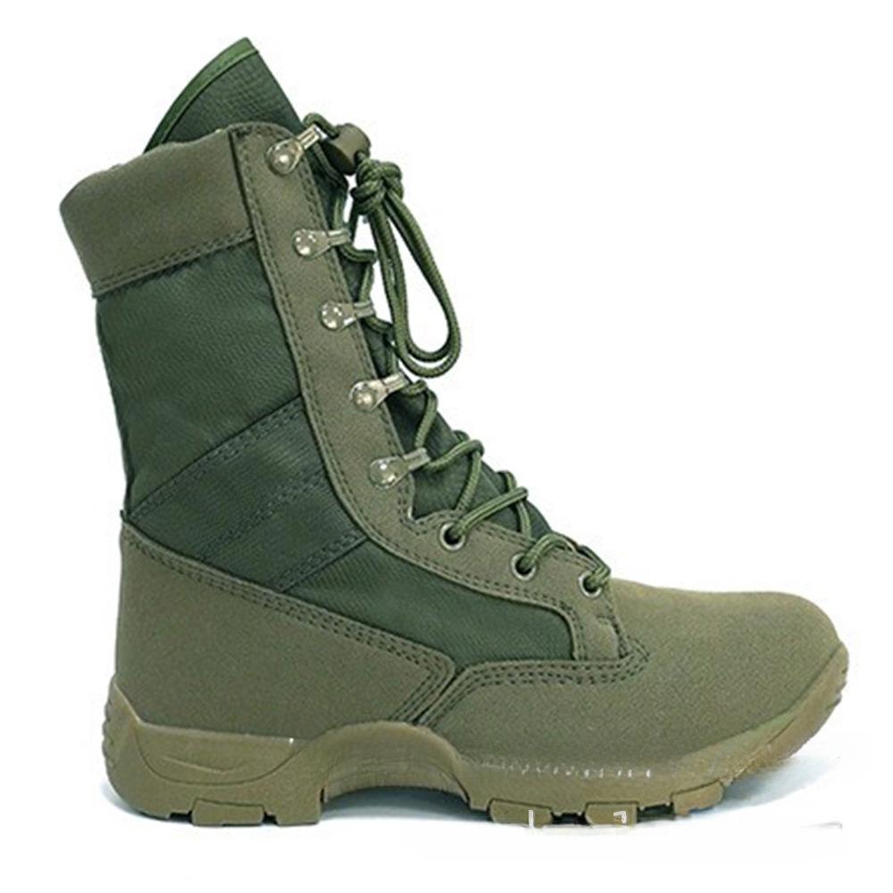 Men High Top Mid Tube Boots Green Desert Lightweight Outdoor Training Hiking Hunting Camping