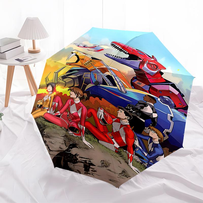 

Power Rangers Dino Charger Automatic Folding Umbrella - 3-Fold Design, 8-Bone Frame, Perfect Gift for Fans and Travelers0104438a