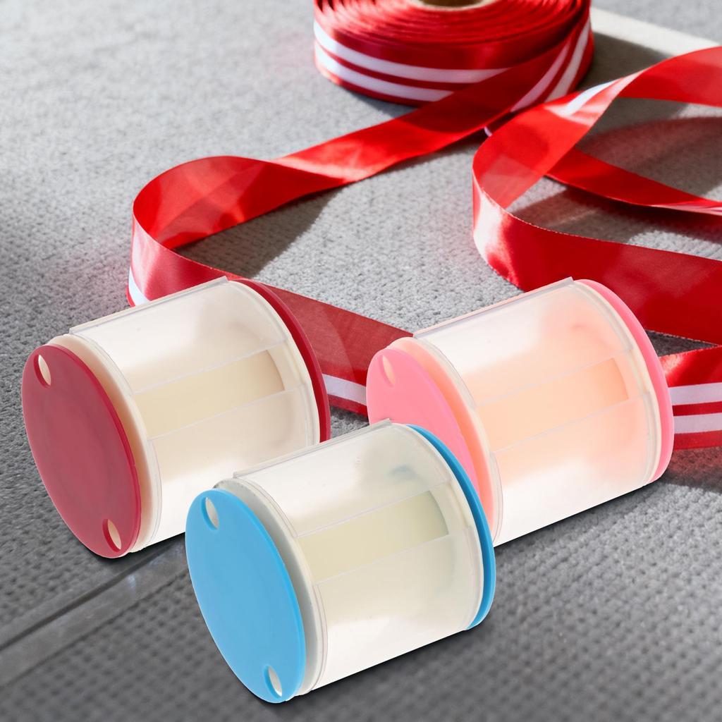 Gymnastics Ribbon Storage Case Spool, Clear View Tape Holder Organizer, Easy to Carry Portable Dance Ribbon Box, Reusable