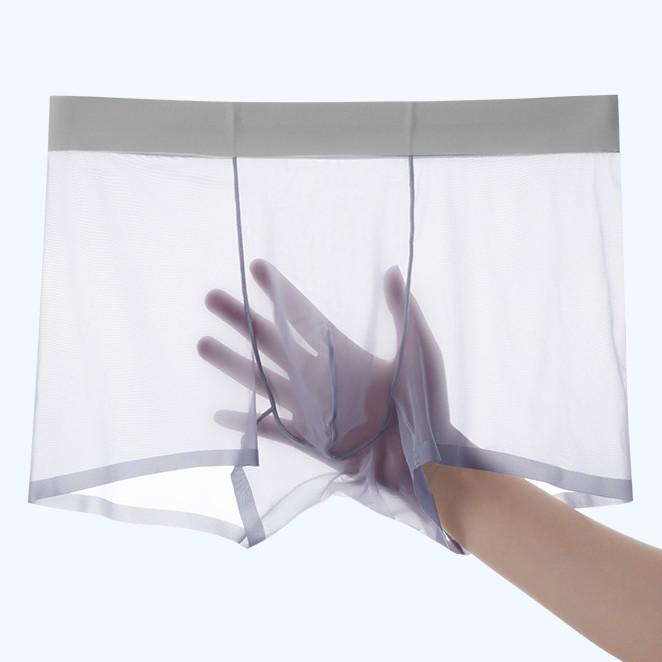 Men's Summer Ice Silk Ultra-Thin Seamless Breathable Boxer Briefs