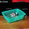 Large White Plastic Rectangular Kitchen Basket for Draining, Washing, and Storage