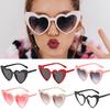 Women Retro Fashion Heart-shaped Shades Sunglasses Integrated UV  Glasses