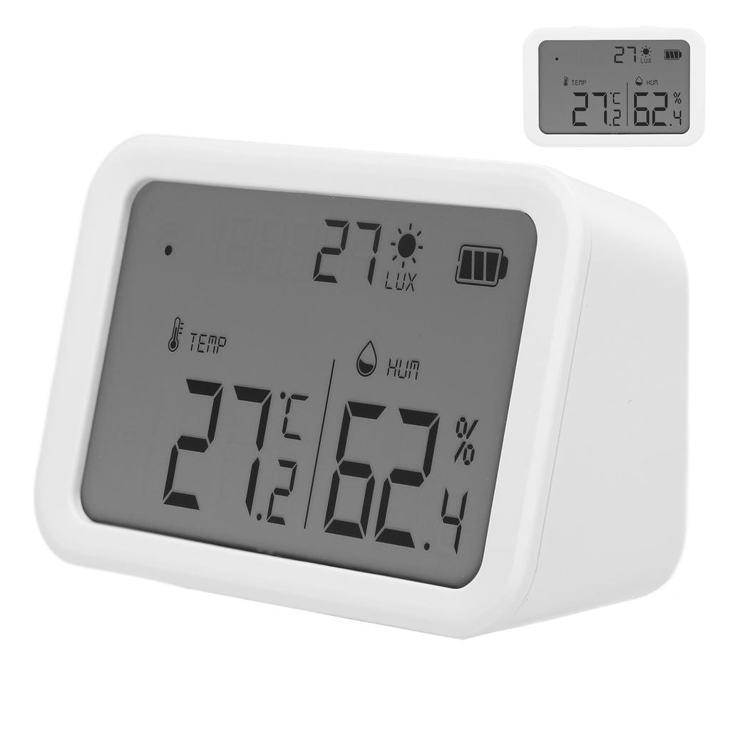 Chytrý senzor pro TUYA Zigbee Teplota Vlhkost Světlo 3 v 1 Záznamové zařízení s LCD obrazovkou