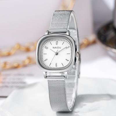 Damen-Quarzuhr mit Mesh-Armband im koreanischen Stil - High-End, Nische, wasserdichtes Design für Damen und Studentinnen