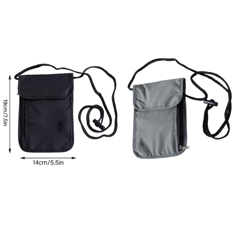 Blockierende Nackentaschen Handytasche für Männer und Frauen Kartenhalter Sichere Reisebrieftasche mit mehreren Fächern