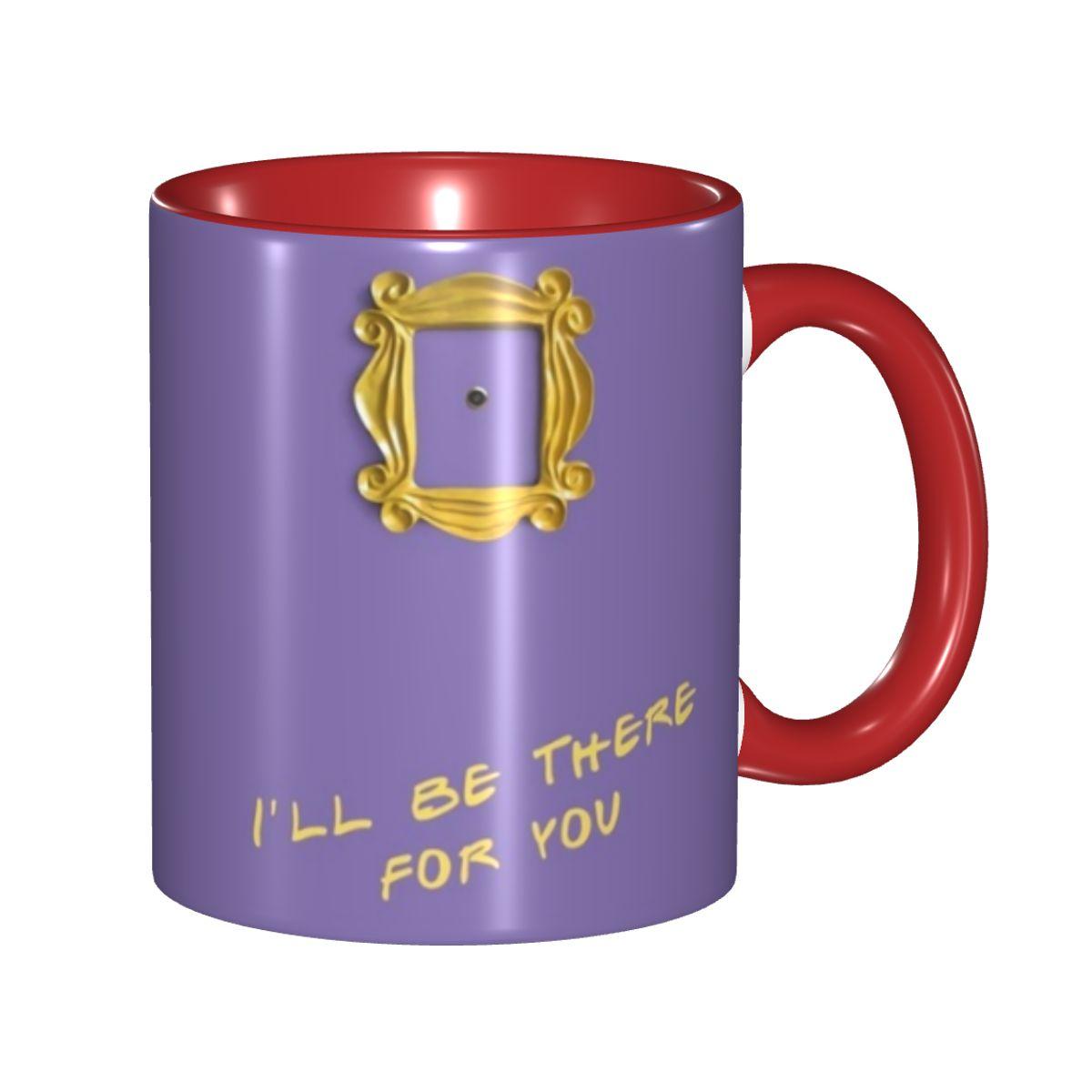 Friends Mugs Customized Classic TV Show Ceramic Coffee Mug Creative Present 330ml красный