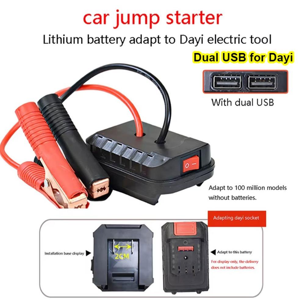 1Pcs Without Battery Car Emergency Starter DIY Standard/Dual USB Igniter Jump Starter Battery Converter Emergency Power Kit