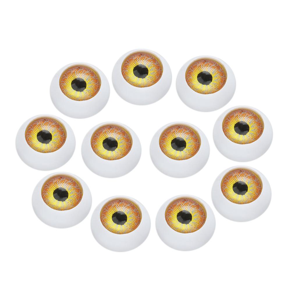 1pair 20MM Kids Toy Accessories Blue Brown Black Eyeballs 20inch New Baby Realistic Dolls Eyes Half Round Hollow