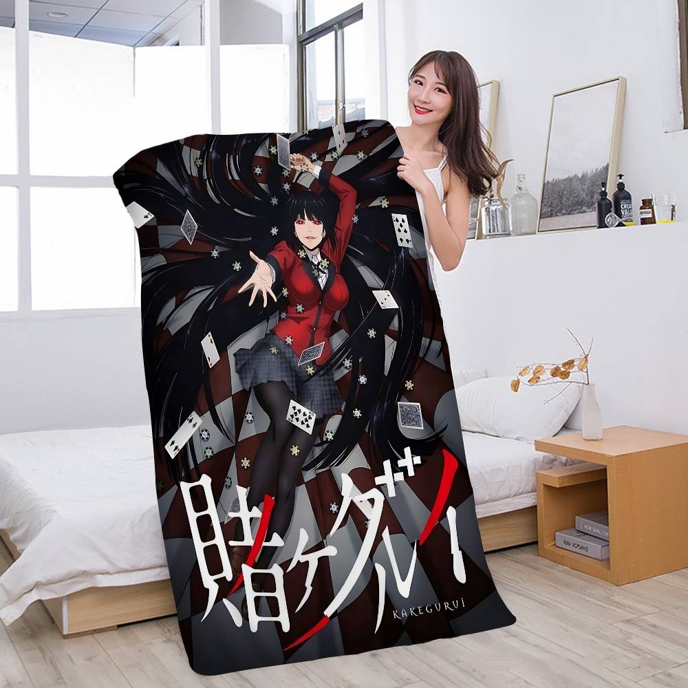Cartoon Anime K-KakeguruiS Microfiber Blanket Quick Drying Beach Towels Oversized Printing Super Absorbent Pool Towel Blanket