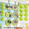 Spring Scene Green Lantern Decor Set for Mall Lobbies, Outdoor Tourism, and Photography Backdrops