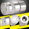 ABBP-2Pcs 1/2Inch NPT Skid Steer Hydraulic Couplers, Flat Face Quick Connect Fittings With 4PCS Dust Covers