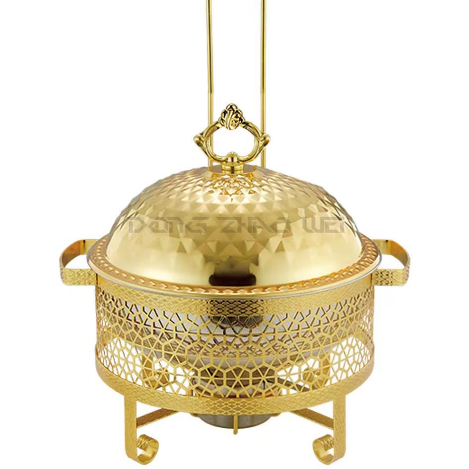 Vierblättriger Klee Gold Heißtopf mit Deckel & Ständer - 4L & 8L Größen