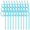 10Pcs Curly Decorative Straw Bite-resistant Reusable Smooth Edge Funny