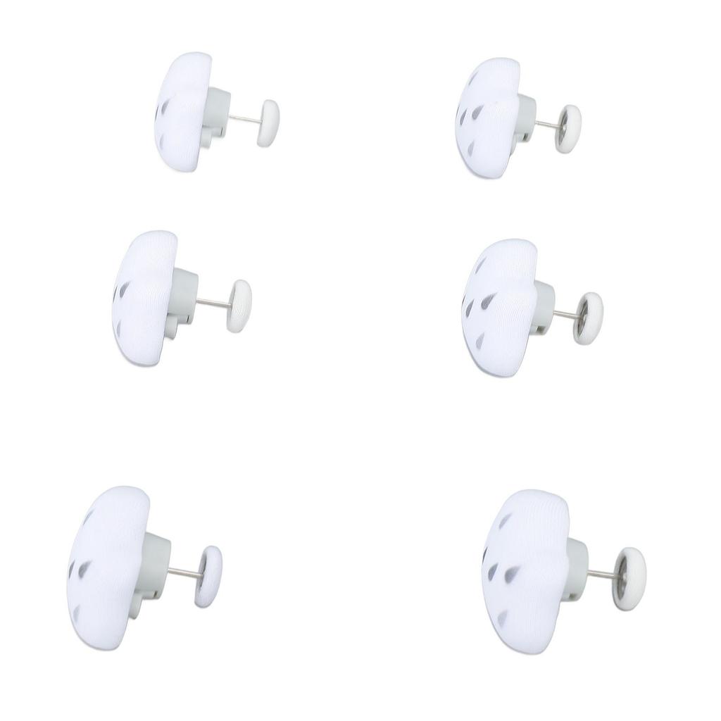 16pcs Duvet Pin Prevent Quilt Shifting Detachable Cloud Shape Comforter Button Clips for Quilt Cushions Curtains White