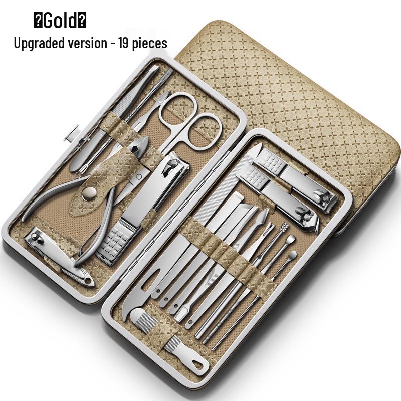 Tragbarer Bonbonfarbener Nagelknipser & Maniküre-Set mit Ohrlöffel