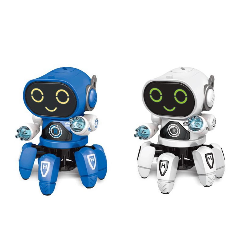 Children Robot Electric Robot Robot Six Claws Plastic Intelligent Dancing Singing Light Electric Robot for Boys
