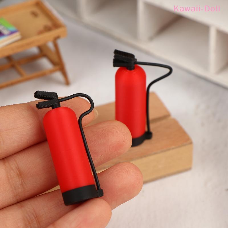 1/2/5Pcs 1/12 Scale Dollhouse Miniature Simulation Fire Extinguisher Ornament Miniature Scene Decor Dolls House Photography Prop