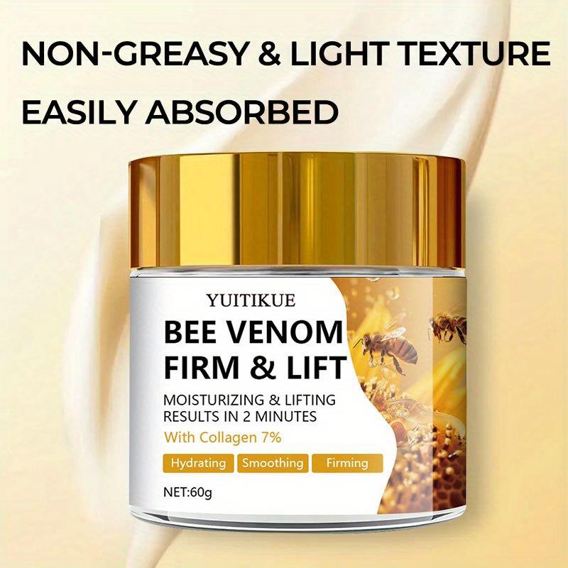 Bienenvenen Straffende & Lifting Creme Feuchtigkeitsspendende Formel mit Hyaluronsäure Retinol Kollagen Verbessert die Ausstrahlung, Spendet dem Gesicht tiefen Feuchtigkeit Hautpflege