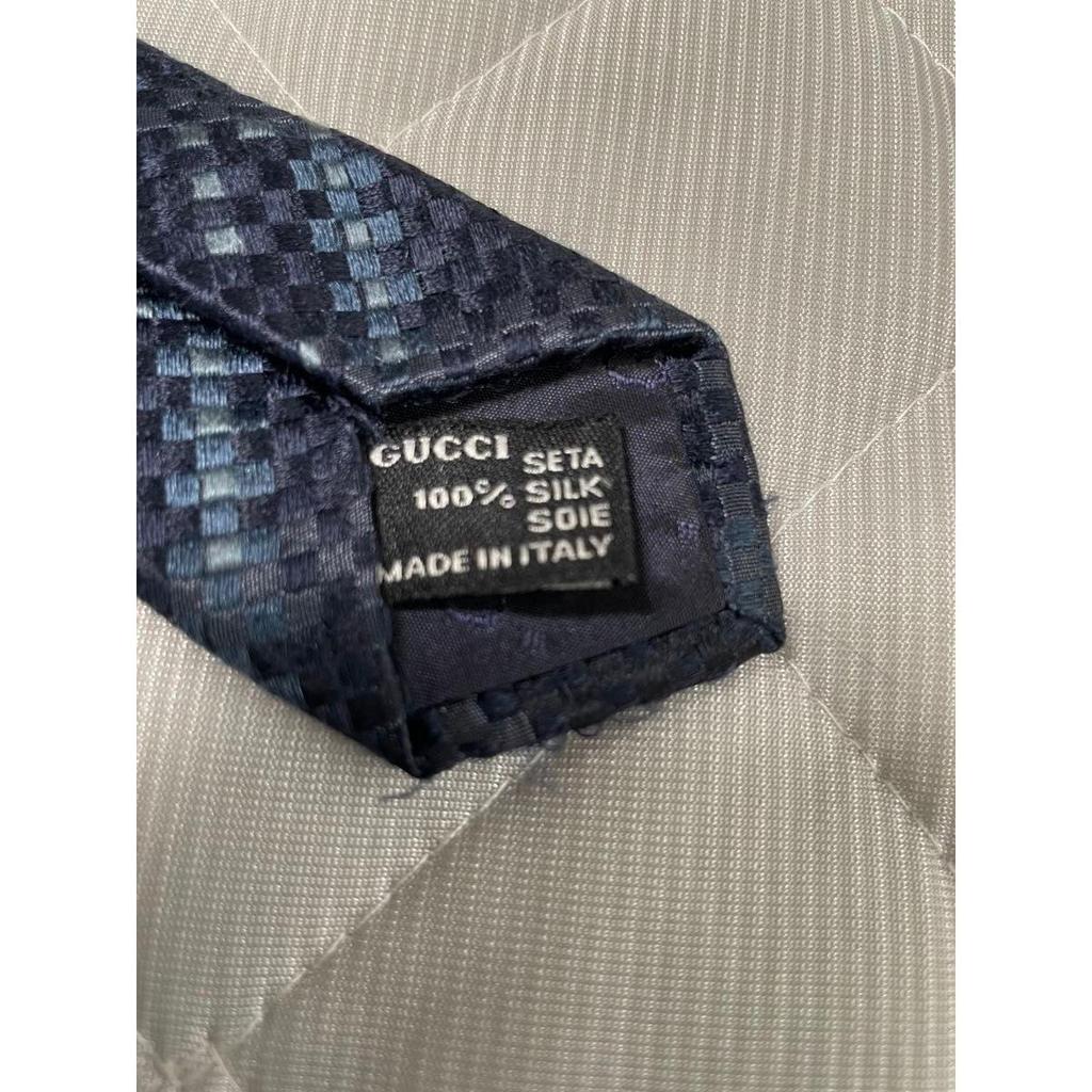 Used GUCCI Gucci tie navy all-over pattern silk