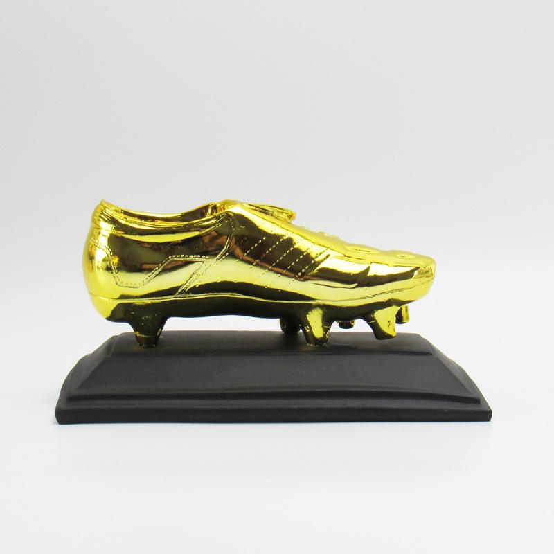 Golden Boot Flat Bottom World Cup Fan Trophy - Electroplated Resin Craft