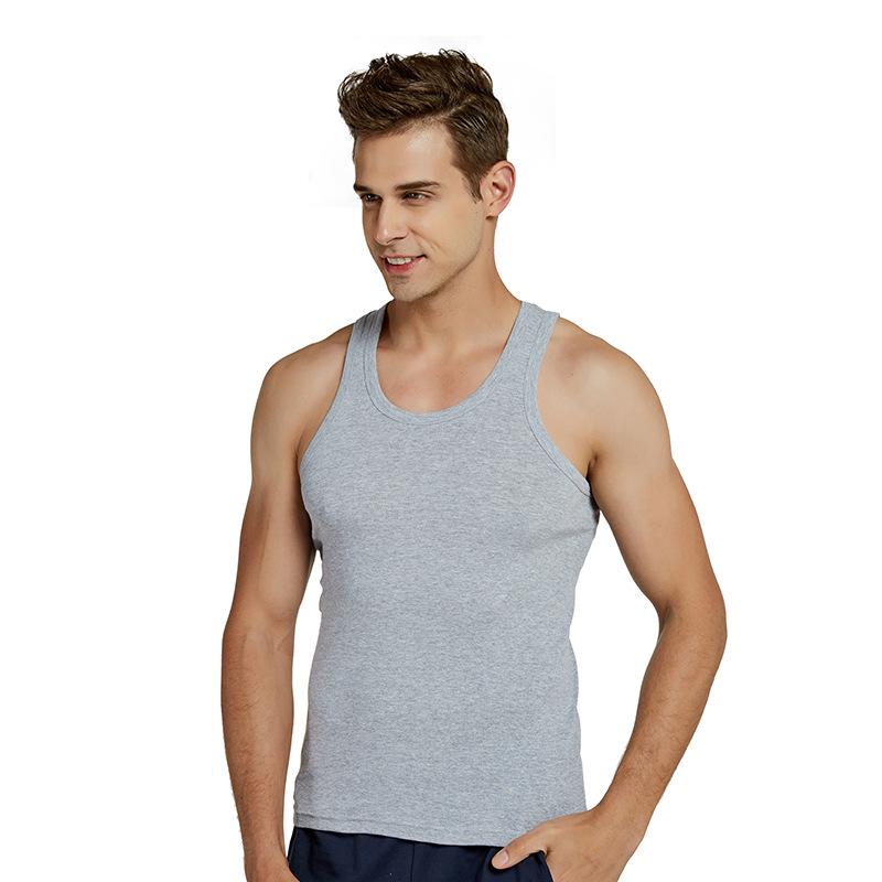 Men's Plus Size Pure Cotton Sleeveless Vest - Summer Base Layer Fitness Top