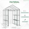 Walk-In Greenhouse Tomato House Cold Frame, 6 Shelves, Steel and PVC, 143 x 143 x 195 cm