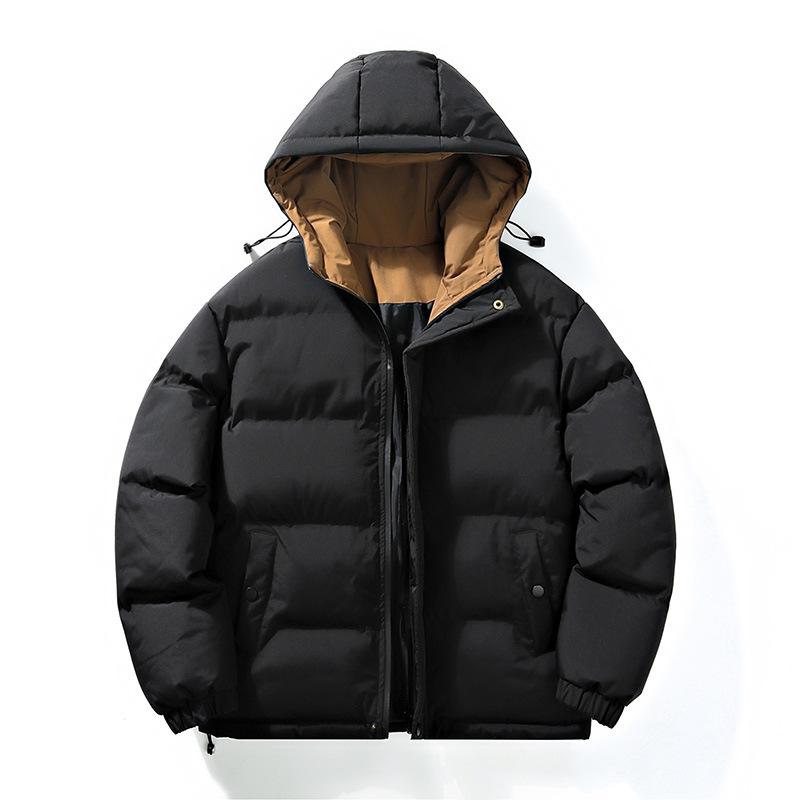 

Padded clothes men s winter trend hooded jacket men s windproof cotton clothes thickened warm casual versatile jacket L