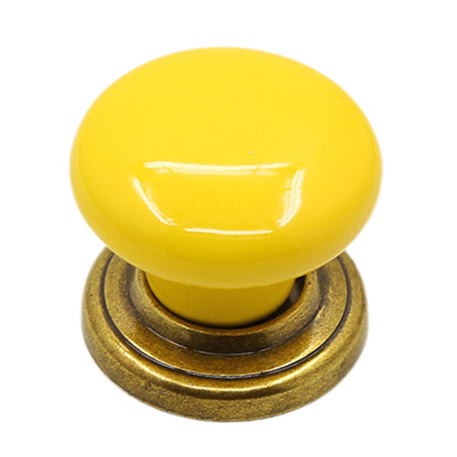 

Colored Furniture Knob Excellent Workmanship Anti-rust Suitable For Desk Drawer Cabinet Drawers жёлтый