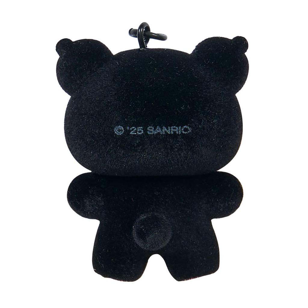 Sanrio Kuromi Flocked Keychain 387690 (Black Animals)