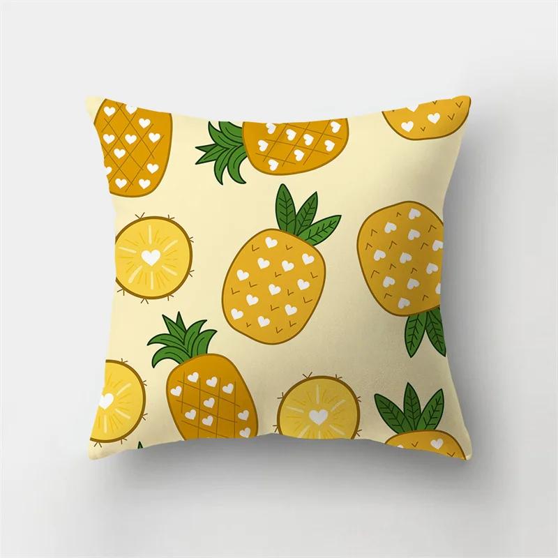 45x45cm Fashion Yellow Pillowcase Cartoon Sun Duck Animal Flower Plant Cushion Cover Sofa   Home Decoration