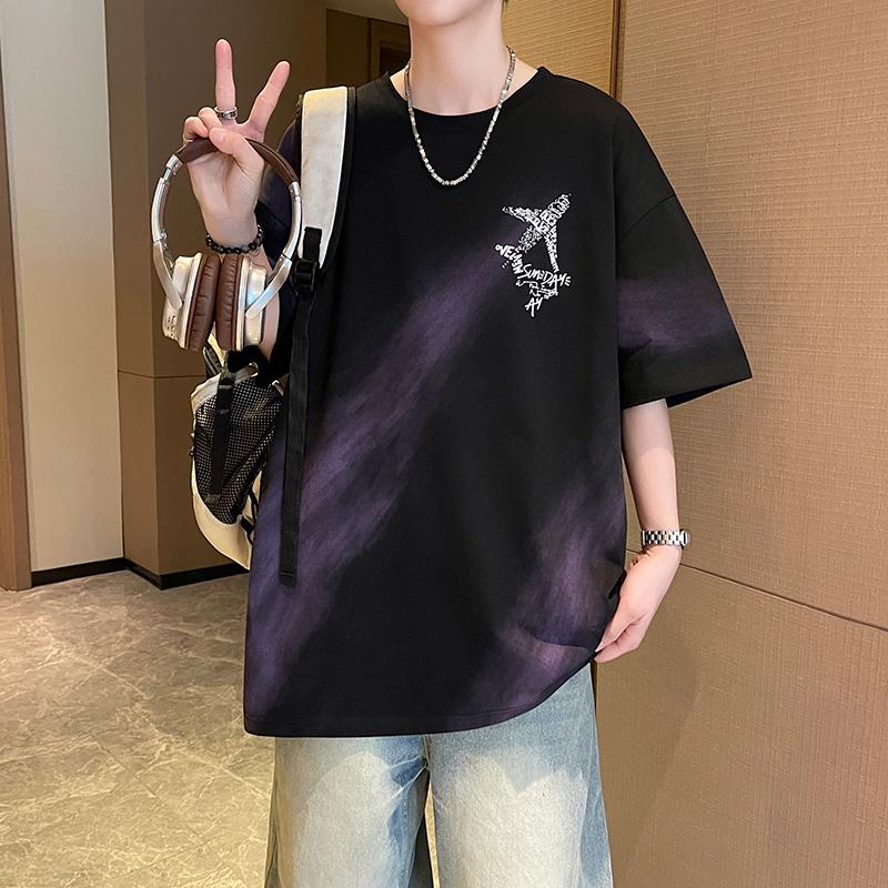 Men's Short-sleeved T-shirt Tops Half-sleeved Round Neck Half-sleeved T-shirt
