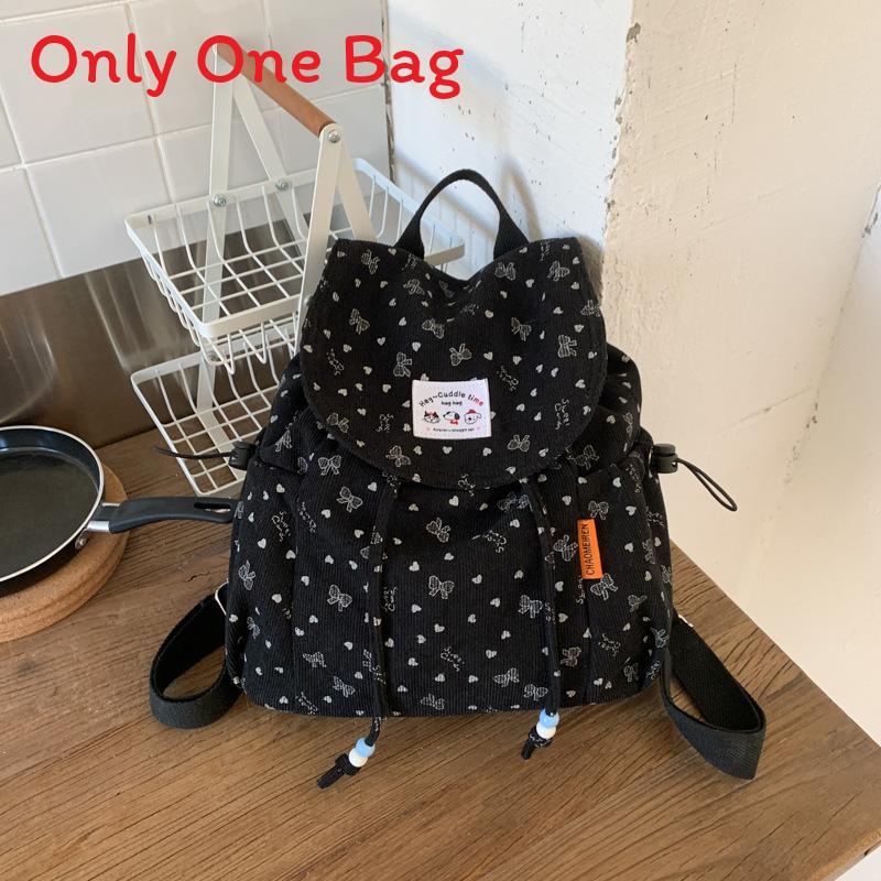 Minimalist Corduroy Womens Backpack With Fabric For School And Commuting