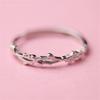 New Simple Twig Thorn Leaf 925 Sterling Silver Jewelry Not Allergic Popular Branch Exquisite Women Opening Rings  R127