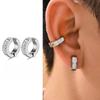 Fashion Diamond-studded Titanium Steel Ear Bar Clasp Stainless Steel Personalized Non-ear-piercing Ear Hook Earrings for Both Men and Women