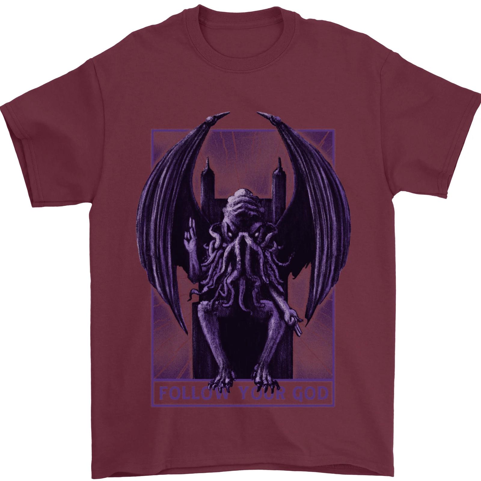 Cthulhu Follow Your God Kraken Mythology Mens T-Shirt 100% Cotton L
