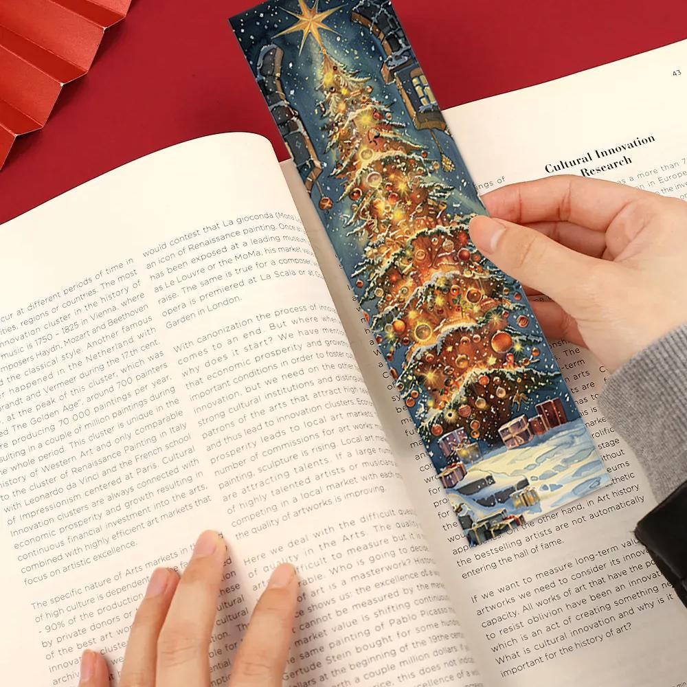 32 Stück, Retro Weihnachtslesezeichen, geeignet für die Schulanfangszeit, Weihnachten, Halloween, Lehrer, Leser und Geburtstage.