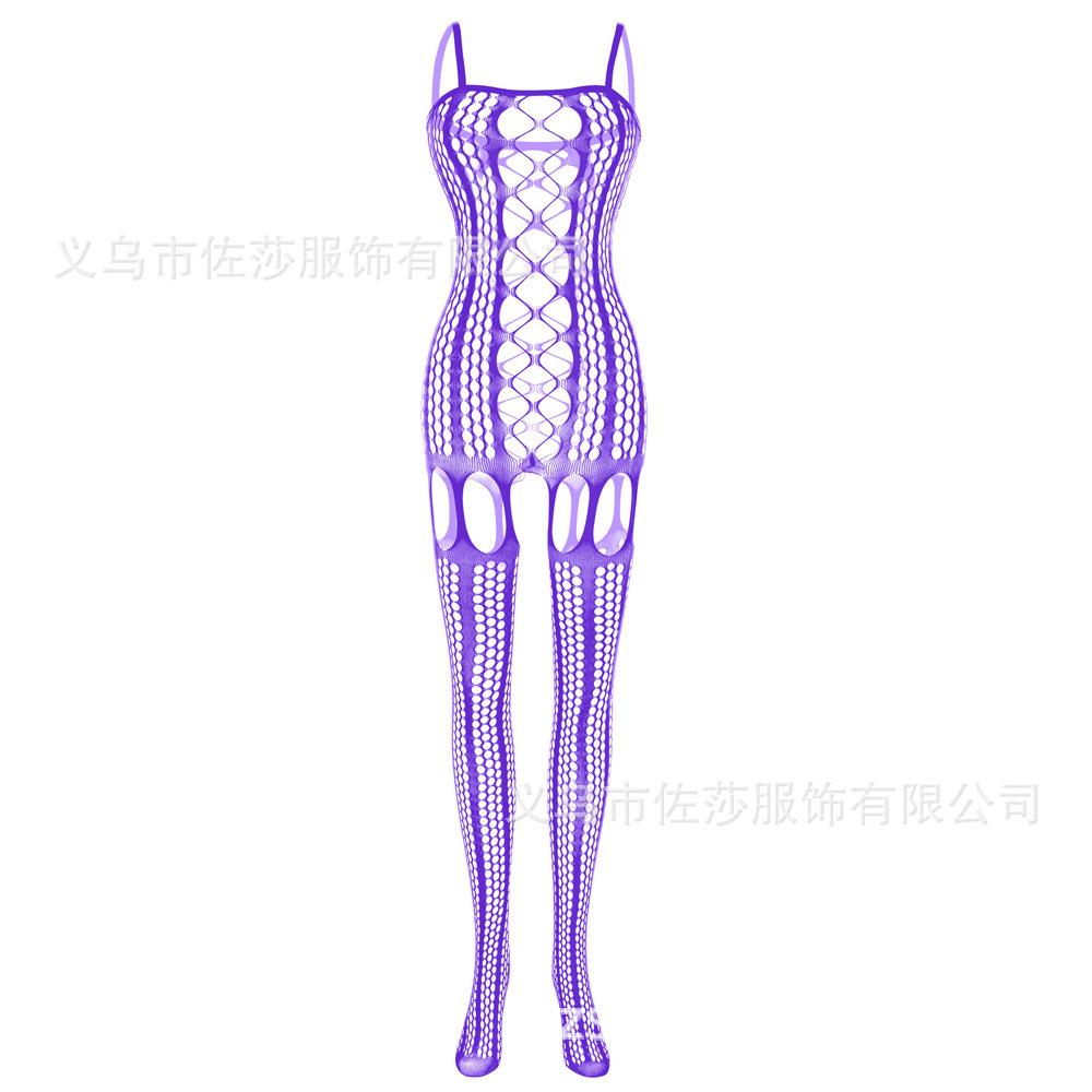New women's jacquard one-piece netsuit, suspenders, pantyhose, hollow shoulder straps w