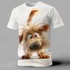 3D Printed Dog Face T Shirt Men Realistic Golden Retriever Puppy Big Eyes Graphic Tee Animal Lover Shirt Clothing