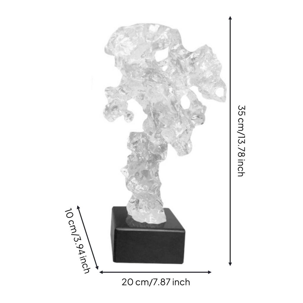 Abstract Sculpture with Base Modern Chinese Resin Rock-Like Statue