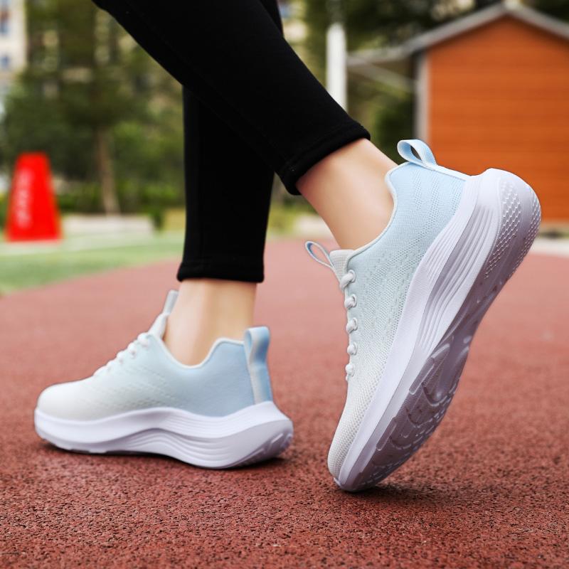 Running Shoes Women Comfortable Lace-Up Sports Shoes Women Breathable Anti-Slip Air Mesh Lightweight Casual Shoes Women