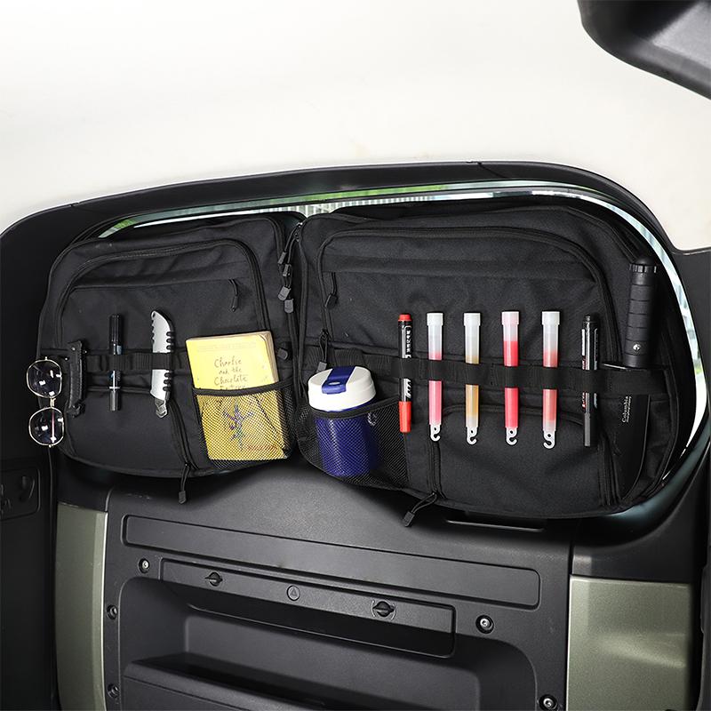 For Land Rover Defender 90 110 130 2020-2024 Car Tailgate Window Storage Bag Multi functional Tool Storage Bag Car Accessories HY9