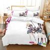 Anime A Channel Bedding Set Single Twin Full Queen King Size Bed Set Adult Kid Bedroom Duvetcover Sets Print Anime Bed Sheet Set