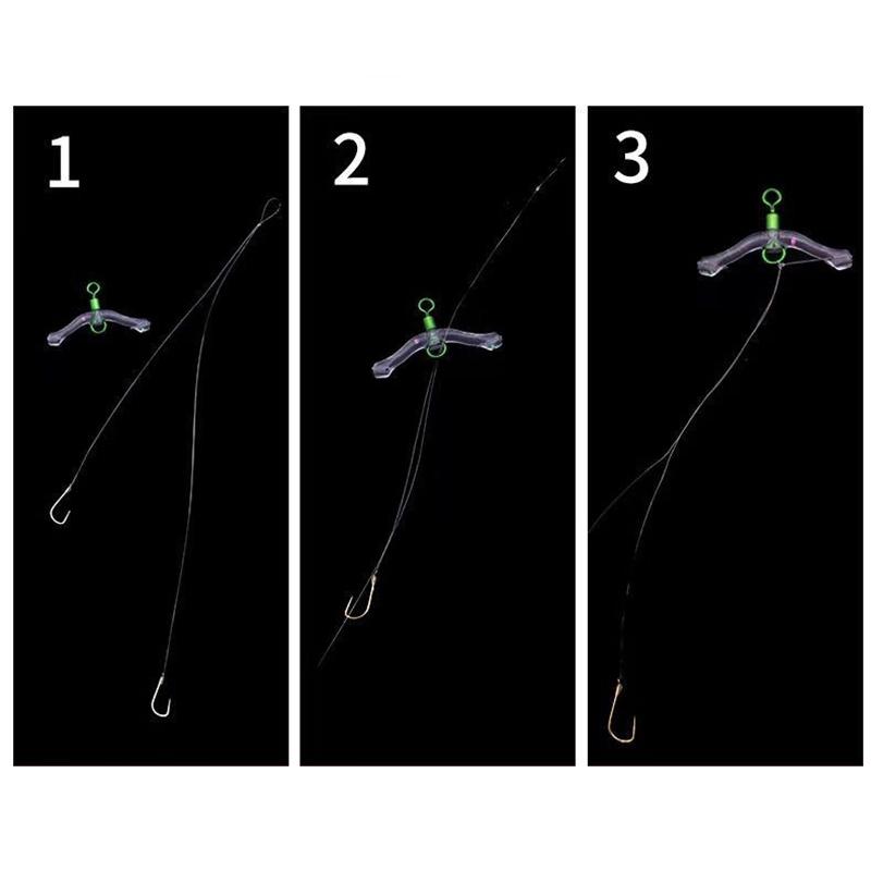 Y-Shaped Swivel Ring Fishing Subline Splitter Divider Space Beans Fishing Tackle Connector Silica Gel Three-Fork