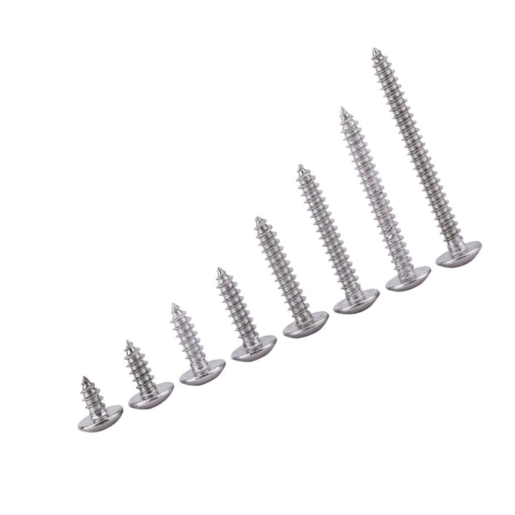 200pcs M3 Aço Inoxidável SS304 Parafusos Autoatarraxantes Cabeça Panela Plana Treliça