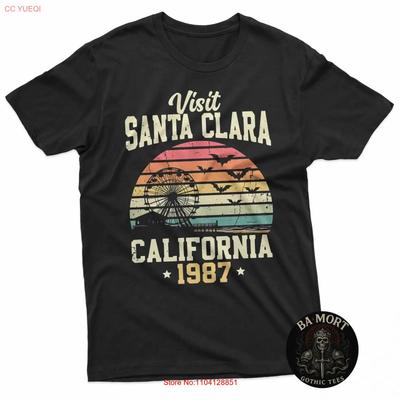 Retro Santa Clara Kalifornien 1987 Riesenrad Fledermäuse T-Shirt vintage gewaschenes Oberteil für den Alltag streetwear lässige Mode