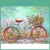 Full Round Diamond Painting 5d Drill Bicycle Flower Diamond Embroidery Picture Of Rhinestone