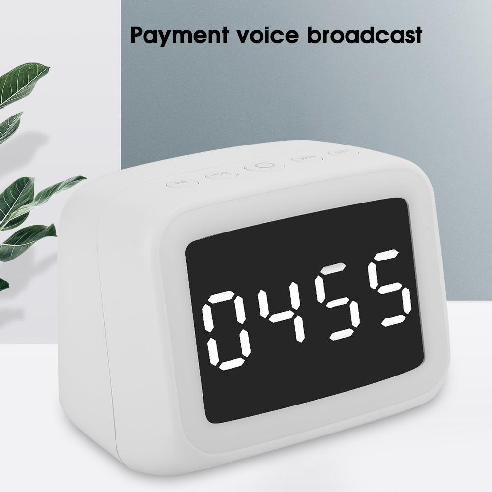 BT511Speaker Portable Bluetooth 5.0 Wireless FM Speaker with LED Time DisplayClock Alarm Loudspeaker Night Light