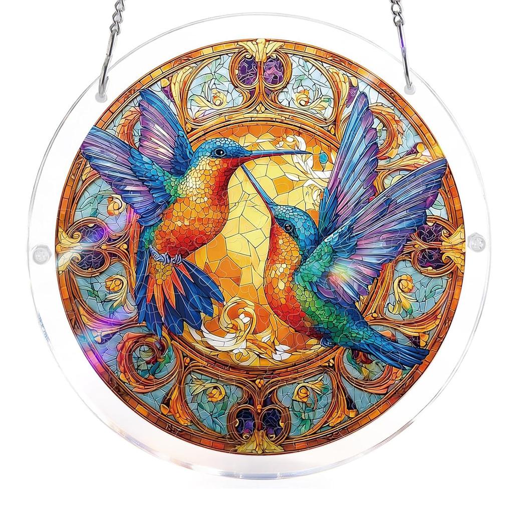 Acrylic Puzzles Suncatcher Window Hanging Crafts DIY Puzzle Suncatcher for Living Room Bedroom Summer Home Balcony Decor