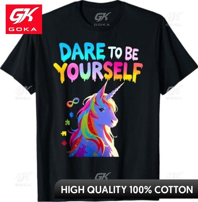 Unicorn Autism Awareness Acceptance Autistic Girl Gifts Kids Graphic T Shirts Unisexs Clothing Cotton Women Funny Summer Tshrits S