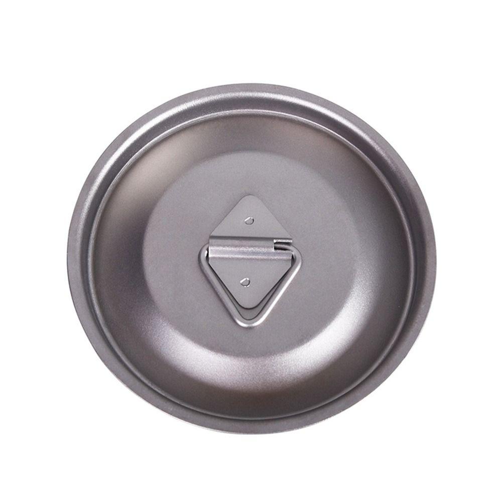 Grey Titanium Mug Lid Practical Camping Cup Lid Lightweight Titanium Cup Lid Hiking